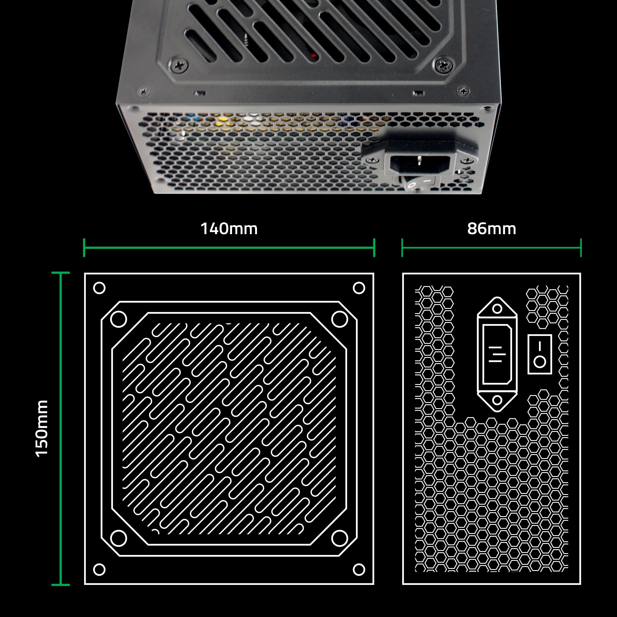 Artis EZ8898B-550 80 Plus Bronze Power Supply