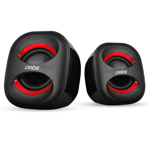 MINI 2.0 USB Multimedia Speaker (Black-Red)