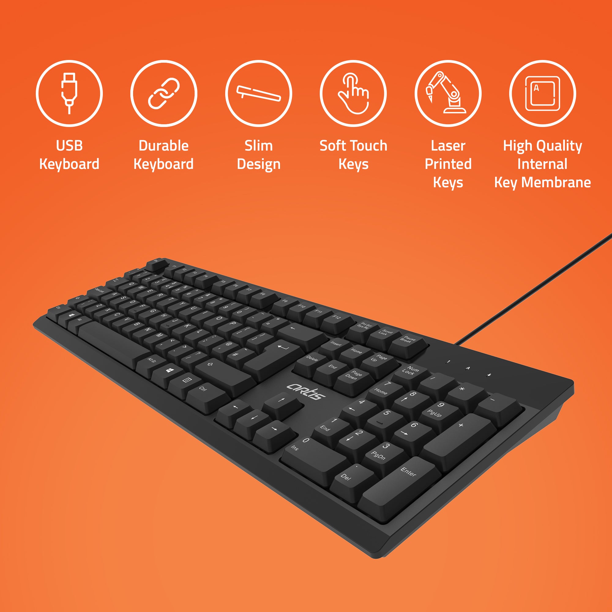 K10 Artis USB keyboard | Wired keyboard