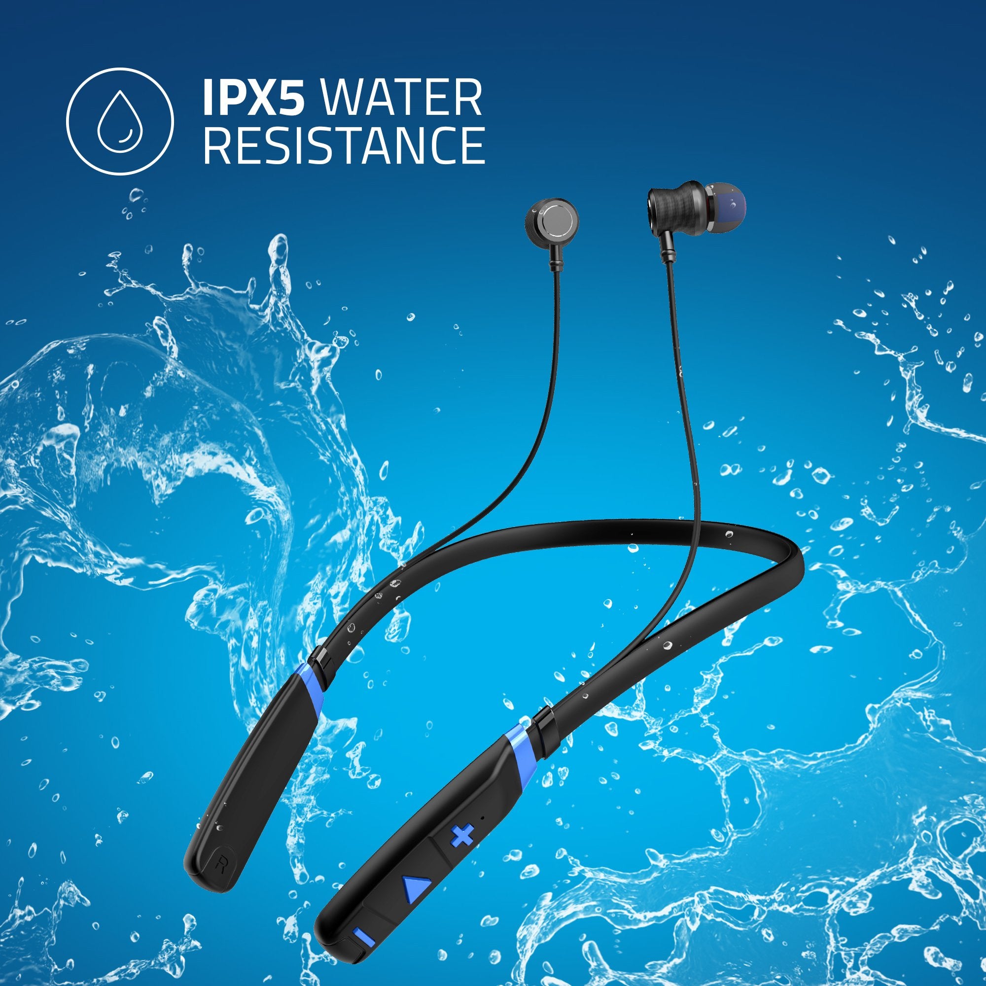 Artis BE910M Sports Bluetooth Wireless Neckband Earphone (Blue) - IPX5 Certified For Water Resistance